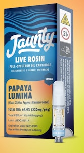 Jaunty - C27 Jaunty Papaya Lumina Live Rosin 510 Cart .5g