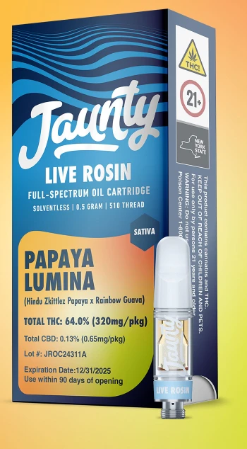 Jaunty - C27 Jaunty Papaya Lumina Live Rosin 510 Cart .5g Main Image
