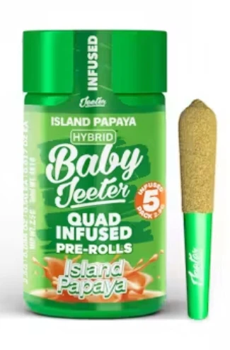 Jeeter - BABY JEETER - Infused Prerolls - Island Papaya - Quad Infused - 5PK - 2.5G Main Image