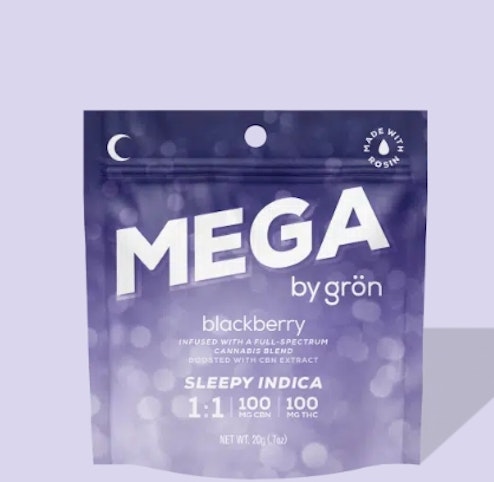 Gron - Blackberry Mega Sleepy Indica -Indica- (Gummy)100mg THC | Grön  -sss12