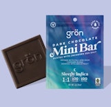 Dark Chocolate -Indica- Sea Salt Chocolate Mini Bar: 1:1 -Sleepy Indica- CBN/THC | Grön   -rr11 back