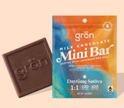 Milk Chocolate -Sativa- Sea Salt - Chocolate Mini Bar: 1:1 - Daytime Sativa - CBG/THC | Grön   -qq11 front