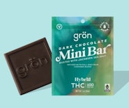 Dark Chocolate Sea Salt -Hybrid- Chocolate Mini Bar - Indica Hybrid - THC | Grön   -rr11 front