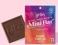 Milk Chocolate -Hybrid- Sea Salt Chocolate Mini Bar -Sativa Hybrid- THC | Grön   -qq11 back