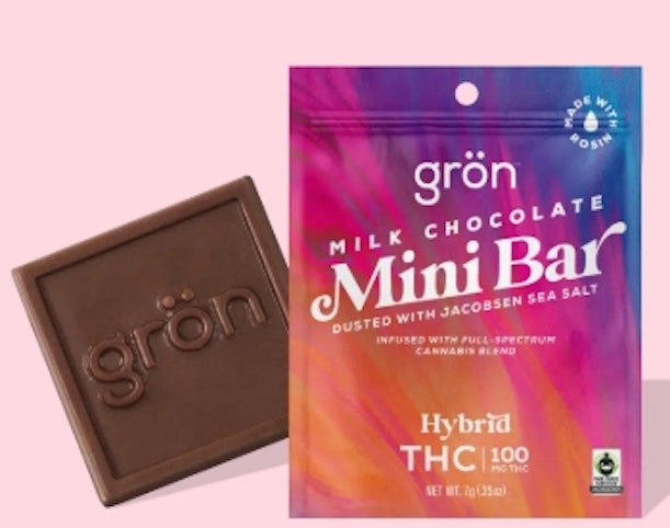 Gron - Milk Chocolate -Hybrid- Sea Salt Chocolate Mini Bar -Sativa Hybrid- THC | Grön   -qq11 back
