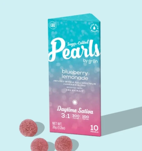 GRON - Blueberry Lemonade -Sativa-Pearls: 3:1 – Daytime Sativa - CBG/THC (Gummies) | Grön   -PP9