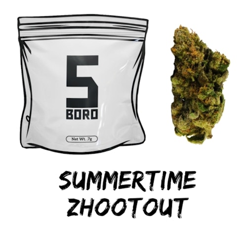 5 Boro Cannabis - Summertime Zhootout -Hybrid- Dime Bag .7G (Flower) | 5 Boro      -jj5 BACK