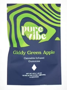 PURE VIBE (NY) - Pure Vibe | Giddy Green Apple | 100mg