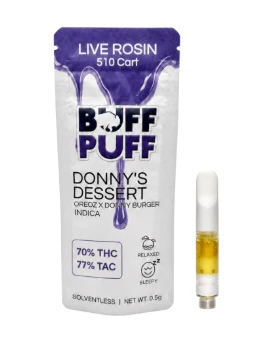 Buff Puff - B48 Buff Puff Donny's Dessert Live Rosin 510 Cart .5g Main Image