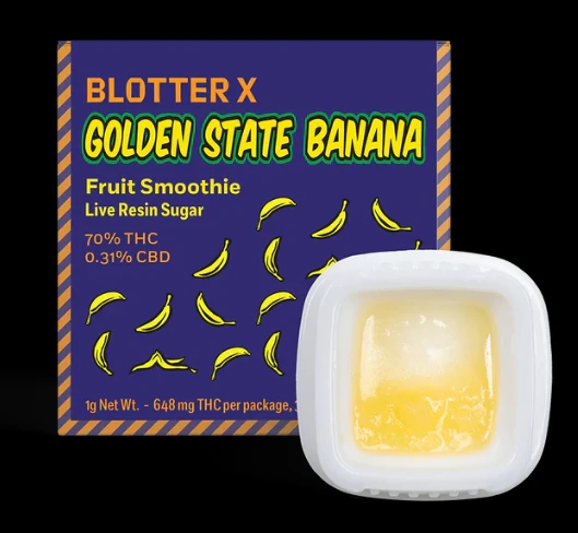 Blotter - Blotter - Golden State Bananas Fruit Smoothie - Live Resin Sugar - 76% THC - 1g - Wax Main Image