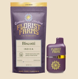 Florist Farms - B57 Florist Farms Biscotti Live Resin AIO Vape 1g