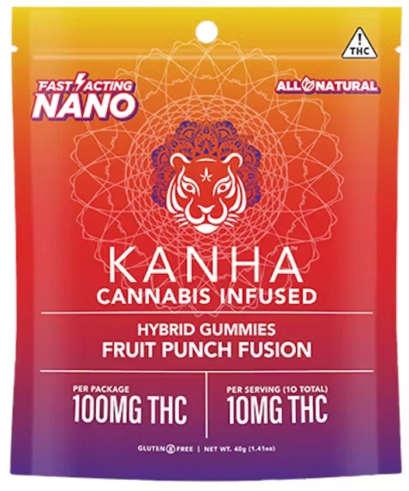 KANHA - Kanha- Nano Fruit Punch Fusion Gummies 100mg Main Image