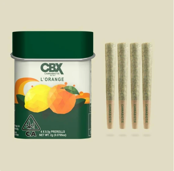 CBX: Cannabiotix - CBX | L' Orange | 2g preroll pack Tins Main Image