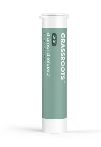GRASSROOTS - Animal Mint Cake -Hybrid- Diamond infused (Pre-Roll) 1g | Grassroots  -cc6 back