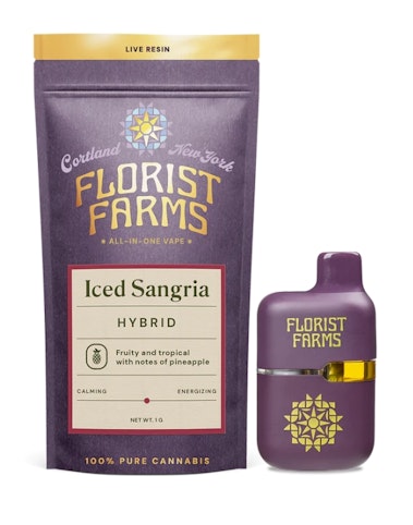 Florist Farms - Iced Sangria -Hybrid- Live Resin Tank (Vape Pens) | Florist Farms   -uuu10 back