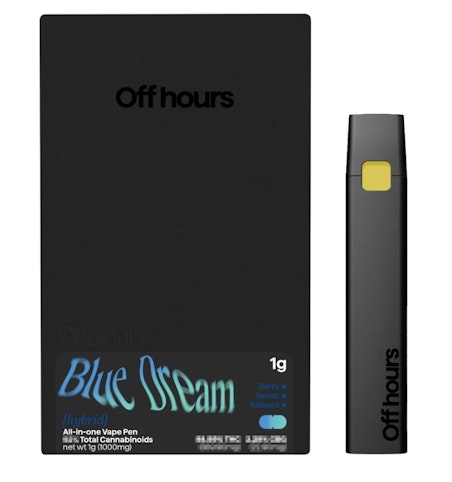 Off Hours - Blue Dream -Hybrid- 1g AIO (Vaporizer) | Off Hours      -pp3 front