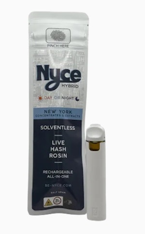 Nyce - Ice Cream Zundae -Hybrid- Solventless Live Hash Rosin AIO (Vape Pen) .5g | Nyce    -Refrigerator