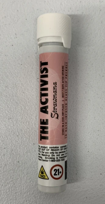 The Activist - The Activist - Strawnana - Hash Infused - 1g - Preroll Main Image