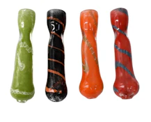 4" Rolled Over Frit Chillum Hand Pipe