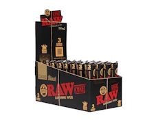 RAW Authentic Classic Black 1 1/4 Cones - 6 Per Pack