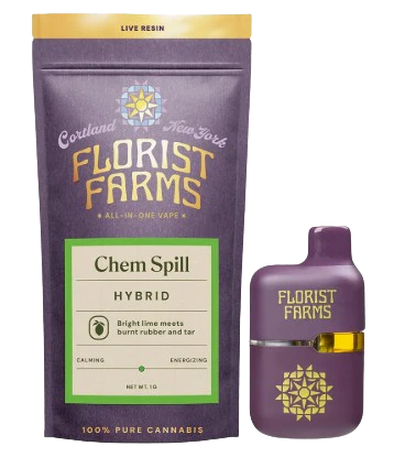 Florist Farms - Chem Spill Live Resin 1G AIO Vape Main Image