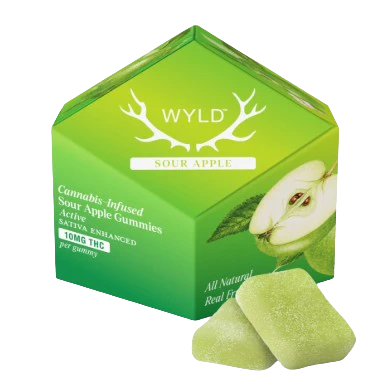 WYLD - Wyld Gummies Sour Apple 100mg Main Image