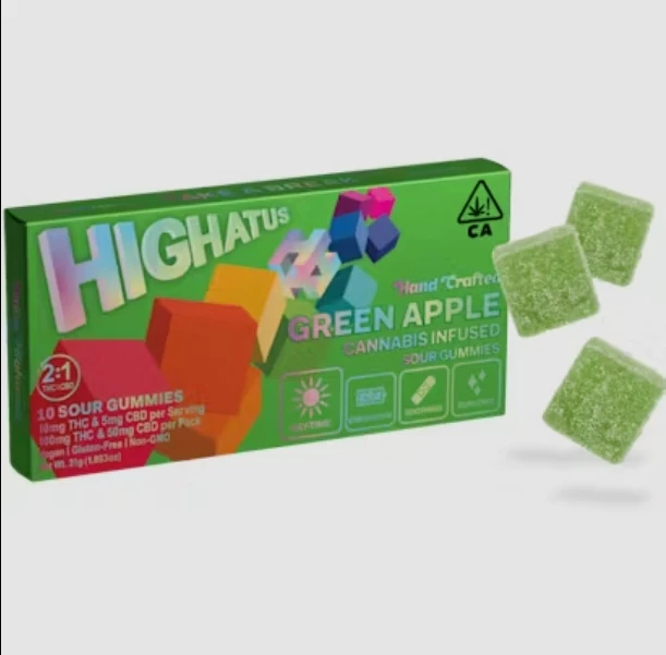 Highatus - Highatus - Edibles - Green Apple CBD Sour Gummy Main Image