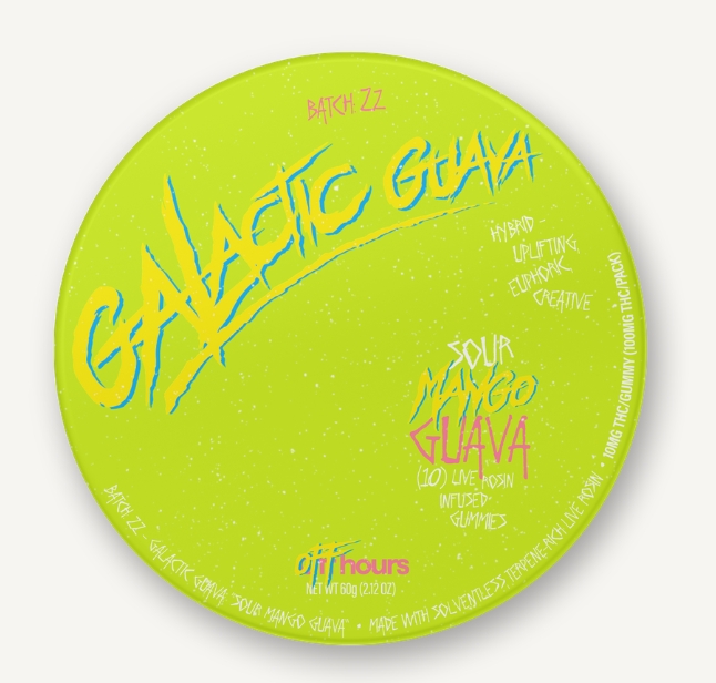 OFFHOURS | Sour Mango Guava "Galactic Guava" Live Rosin 10pk - 100mg - Edible