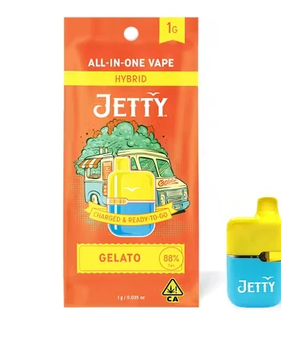 Jetty Extracts - Jetty | Gelato | 1g Mini Tank Vape AIO (H) Main Image