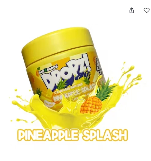 Dab Daddy Ⓡ - Dropz | Live Resin Gummies - Pineapple Splash - 100mg Main Image