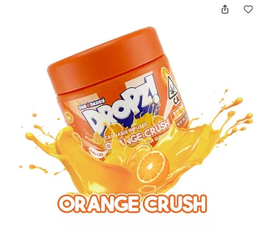 Dab Daddy Ⓡ - Dropz| Live Resin Gummies - Orange Crush - 100mg Main Image