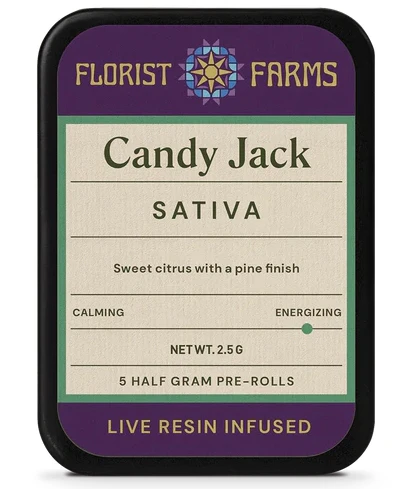 Florist Farms - G25 Florist Farms Candy Jack Live Resin Infused Pre-Roll 5pk Main Image