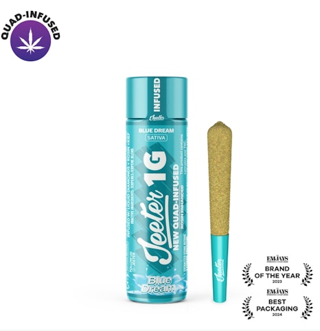 Jeeter - Blue Dream -Sativa- 33.31% THC | New Quad Infused 37.09% TAC (Pre-Roll) 1g | Jeeter      -ll5 FRONT