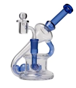 7.5" Recycler - Triple Marble Light Blue