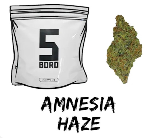 5 Boro Cannabis - Amnesia Haze -Sativa- Dime Bag .7G (Flower) | 5 Boro      -kk6 middle 1