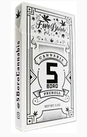 5 Boro Cannabis - Amnesia Haze -Sativa- .7g 5pk (Pre-Roll) | 5 Boro    -ee7 back