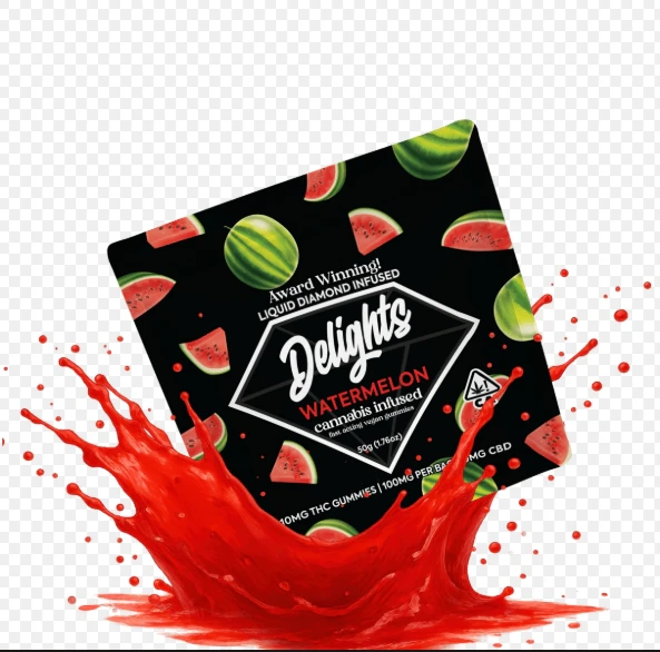Delights Gummies - Delights | Watermelon | Liquid Diamond Infused Gummies |100mg Main Image