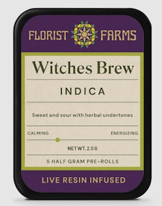 FLORIST FARMS - Florist Farms - Witches Brew - Live Resin Infused .5g Preroll - 5pk