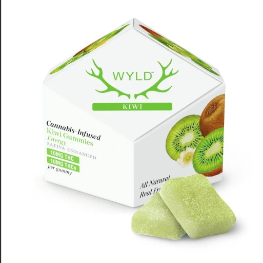 WYLD - WYLD | Kiwi Gummies | - 1:1 THC:THCv - 10 Pack - NFR Main Image