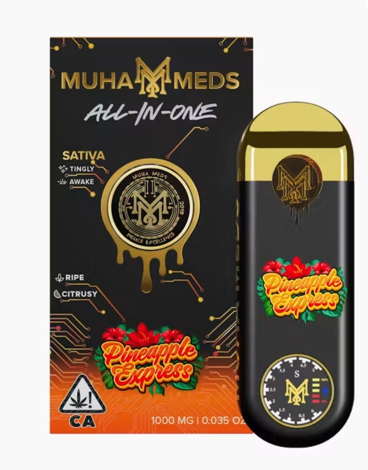 muha meds vape cartridge price Med - Disposable - Pineapple Express - 1g White Gami+ — Lost lost vape Flavor:Pineapple Paradise