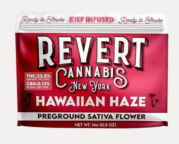 Revert - Hawaiian Haze - Sativa- Pre-Ground (Flower) Kief Infused - 14g | Revert   -ii12 FRONT