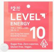 LEVEL - Capsules - Energy - 10 - THC:THCv:CBG - 1PC - 10MG