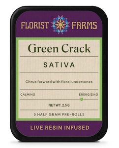 Florist Farms - E13 Florist Farms Green Crack Infused Pre-roll 5pk 2.5g
