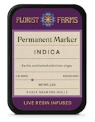 B47 Florist Farms Permanent Marker Live Resin Infused Pre-roll 5pk .5g