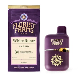 Florist Farms - A65 Florist Farms White Runtz Live Resin AIO Vape Pen 1g
