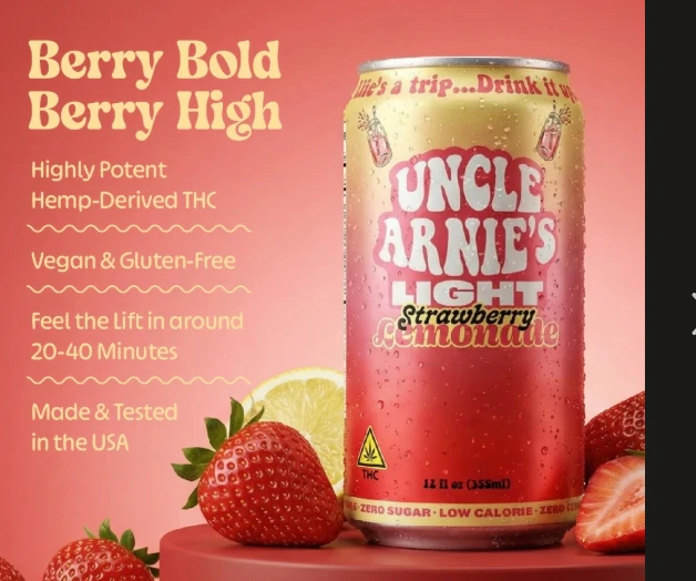 Uncle Arnies - Uncle Arnie's Strawberry Lemonade 0 Sugar Per Can Main Image