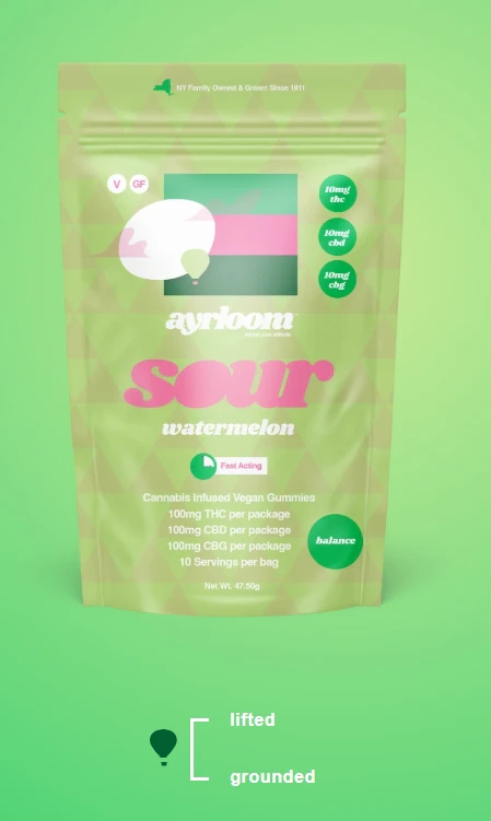 ayrloom - F4 Ayrloom Sour Watermelon Gummies 10mg THC Main Image