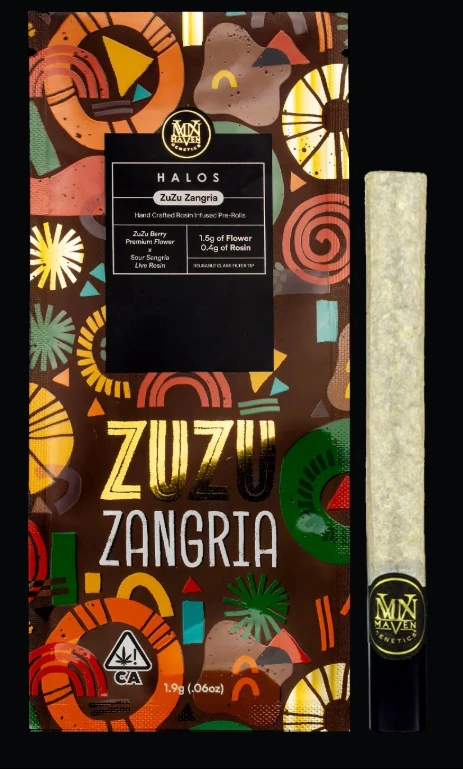 Maven Genetics - MaVeN | Zuzu Zangria | Halo | infused Preroll - 1.9g Main Image