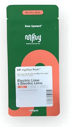 MFNY - B22 MFNY Electric Lime X Electric Lime Live Resin Infused Pre Roll 4pk .75g Main Image