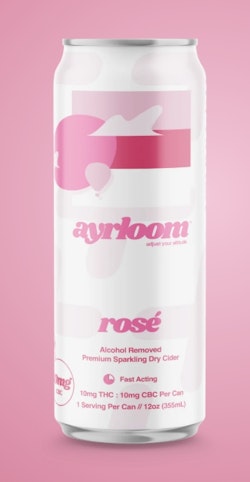 Ayrloom - Rosé (Rose) Alcohol Removed Premium Sparkling Dry Cider (Cannabis Infused Beverage) | Ayrloom -y0
